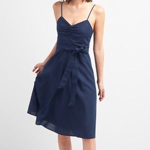 Gap Linen Fit and Flare Midi Dress